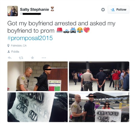 White Girl Has Black Boyfriend Arrested To Ask Him To Prom