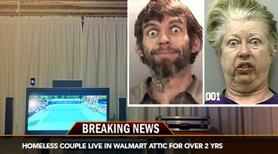 Homeless Couple Found Living In Walmart With Luxury And Meth Lab