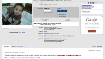 Mother Auctions Six Month Old Baby on Ebay