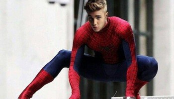 justin as peter parker
