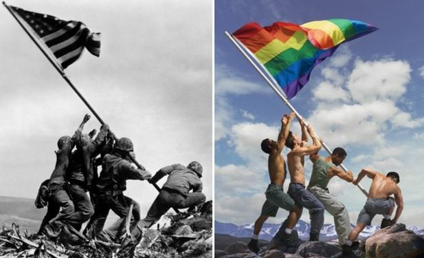 gay marriage victory to Iwo Jima