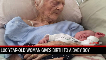 old woman gives birth