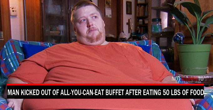 man kicked out for eating too much