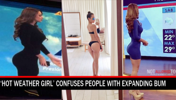 ‘World’s Hottest Weather Girl’ Confuses People With Expanding Bum