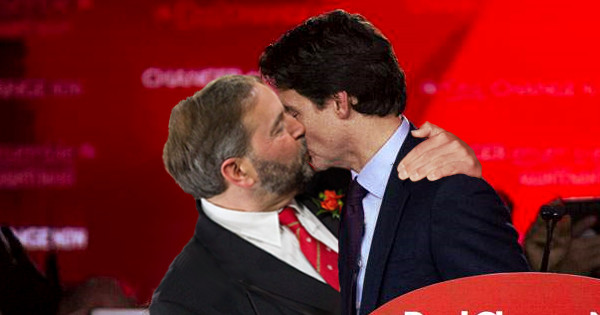 canadian pm kissing